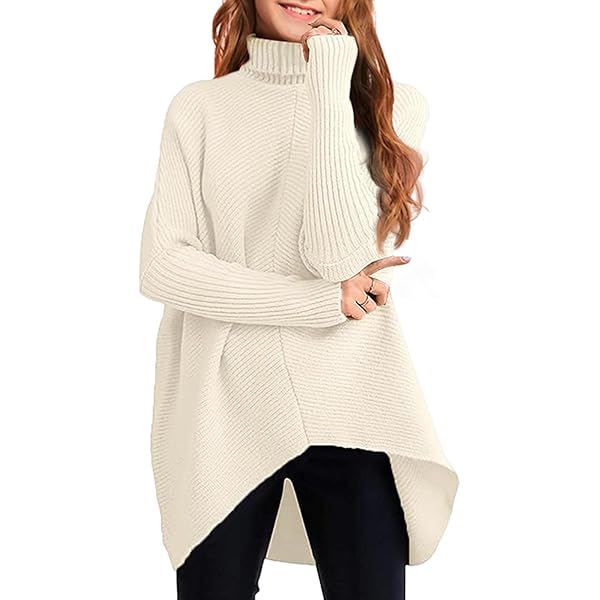 トップス MIUMIU Asymmetry Frilly Knit Long Tops Amazon.com: Virmoku Girls Sweaters for Kids Sweater Dress 10